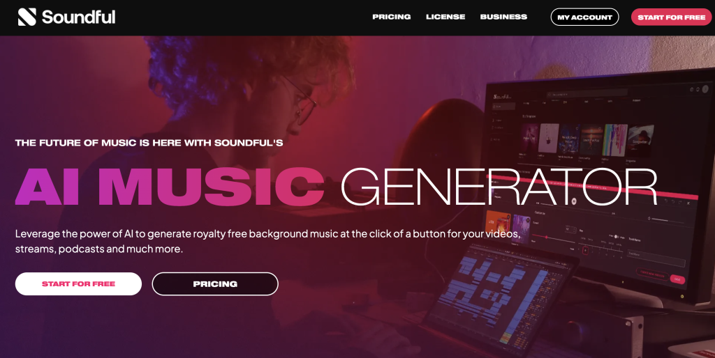 Soundful, AI Music Generator. AI Music Composition. AI Music Business.